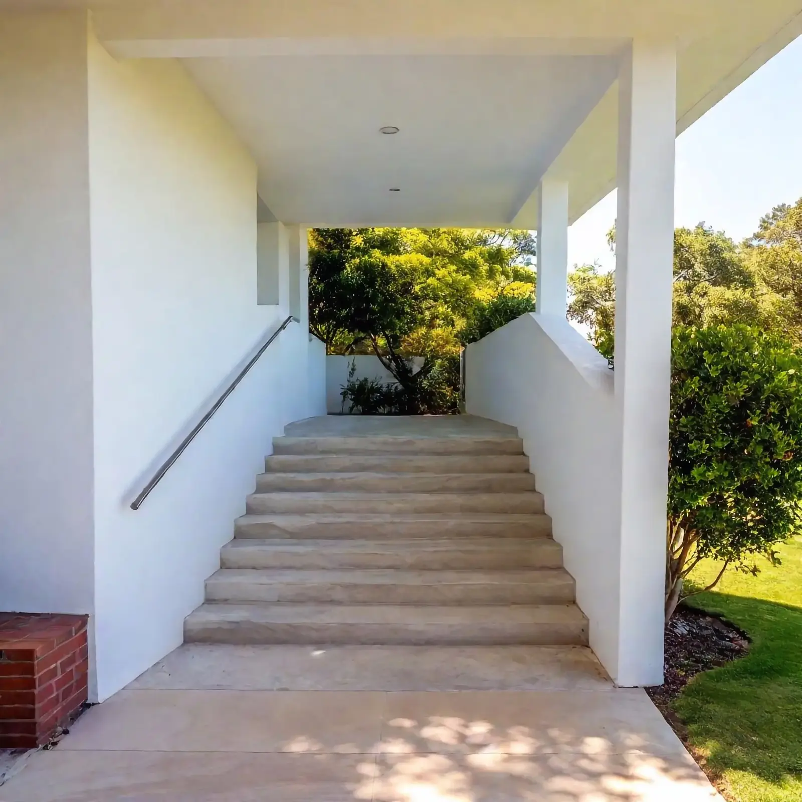 Concrete steps with a durable finish