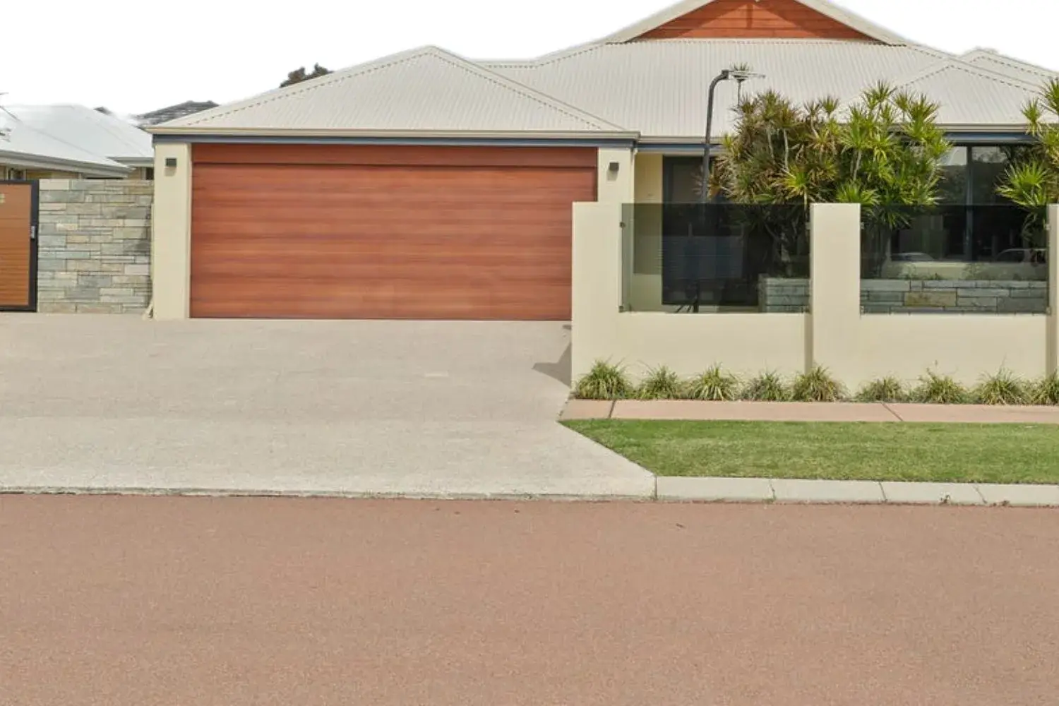 Concrete crossover and driveway apron