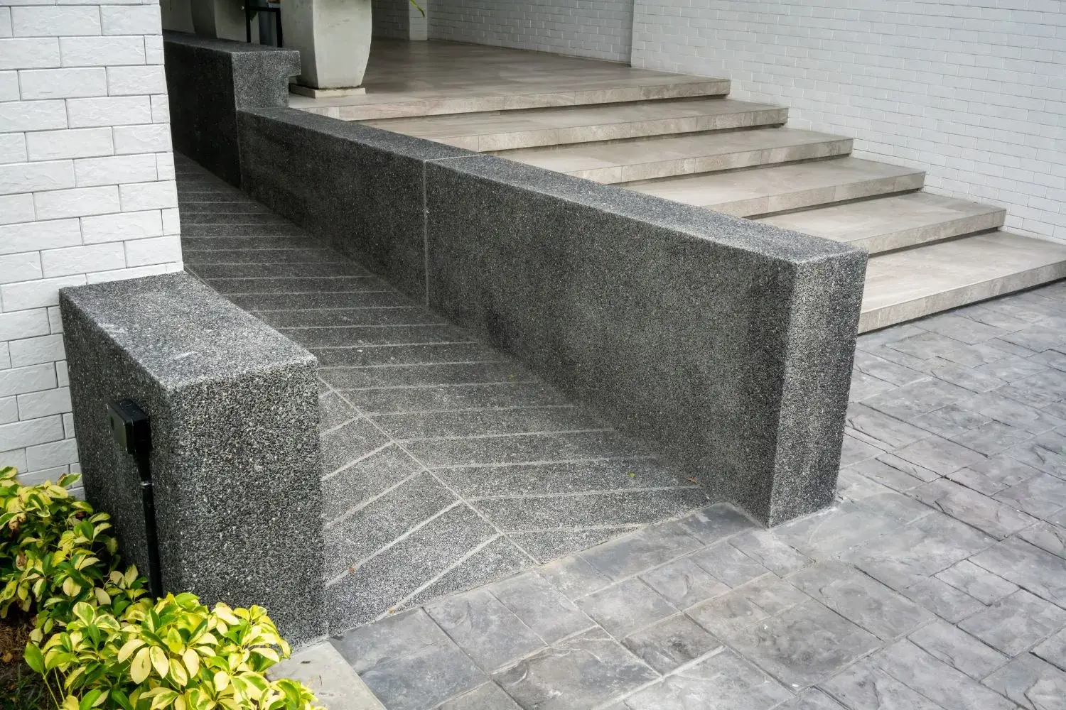 Concrete ramp built for property access